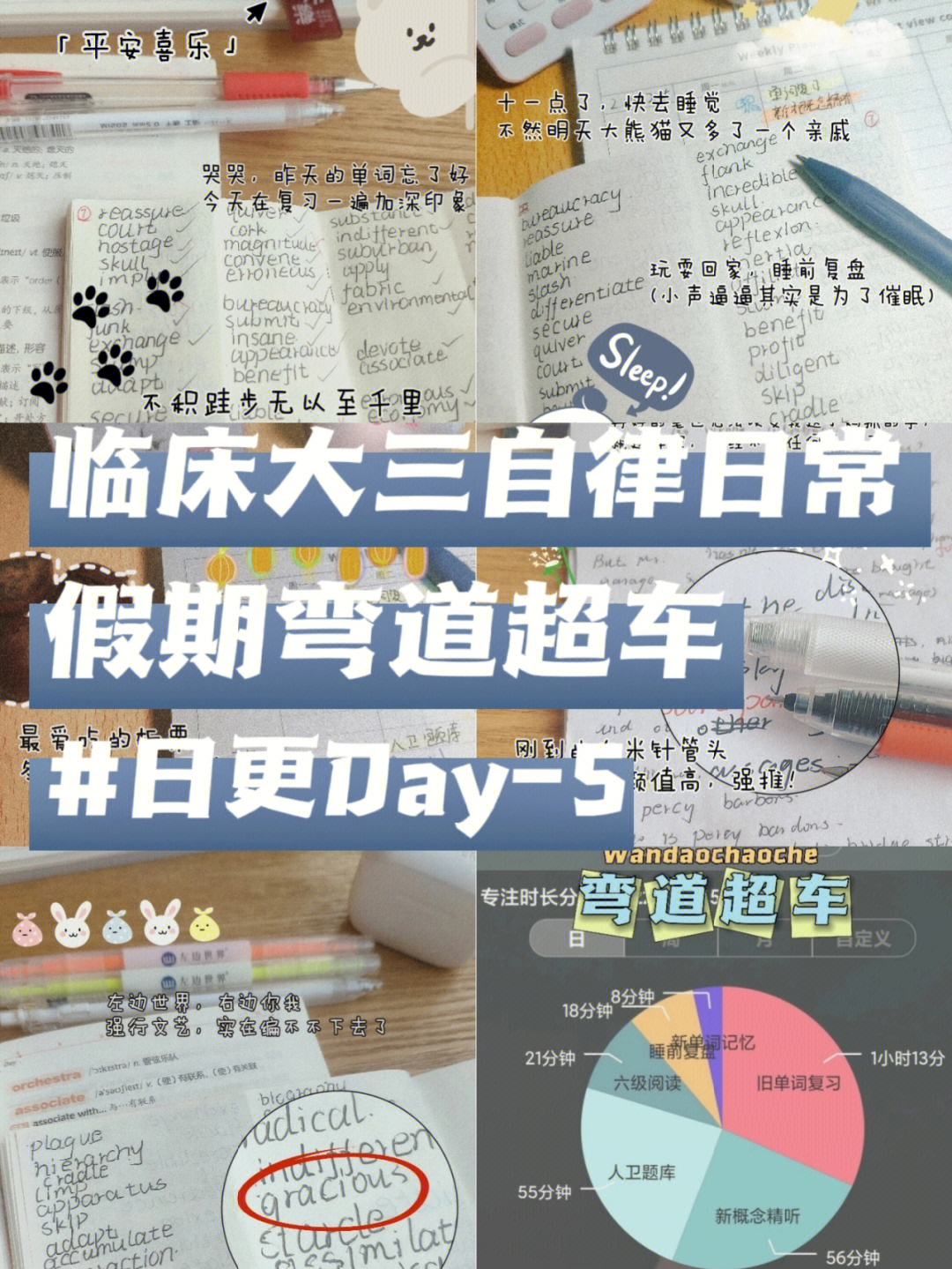 今日学习4h六级备考医学生考研