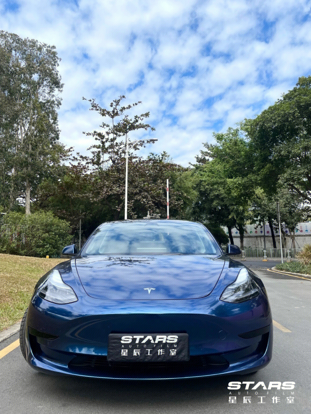 汽车改色贴膜#特斯拉改色#tesla#汽车改色#丹泉石蓝