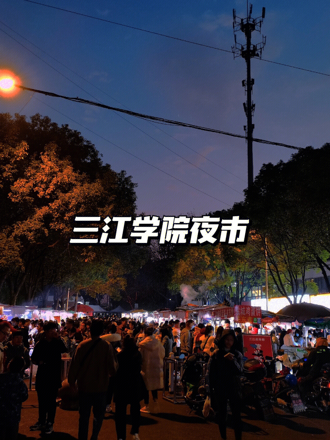 南京三江学院夜市图片