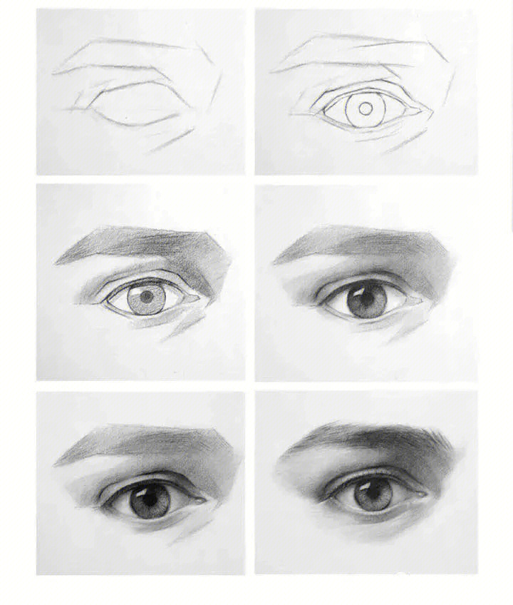 素描眼睛的画法图解图片