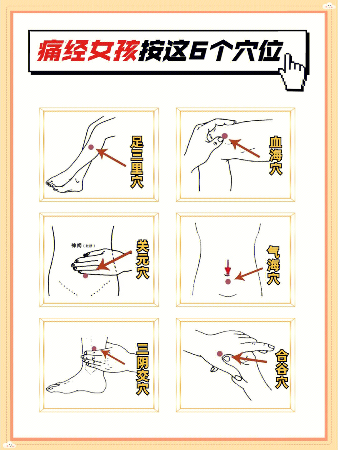 痛经按摩手法图片