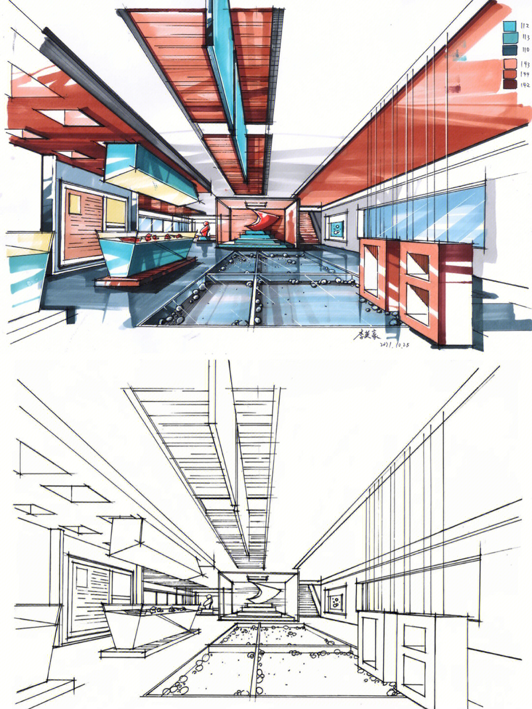 展示手绘效果图图片