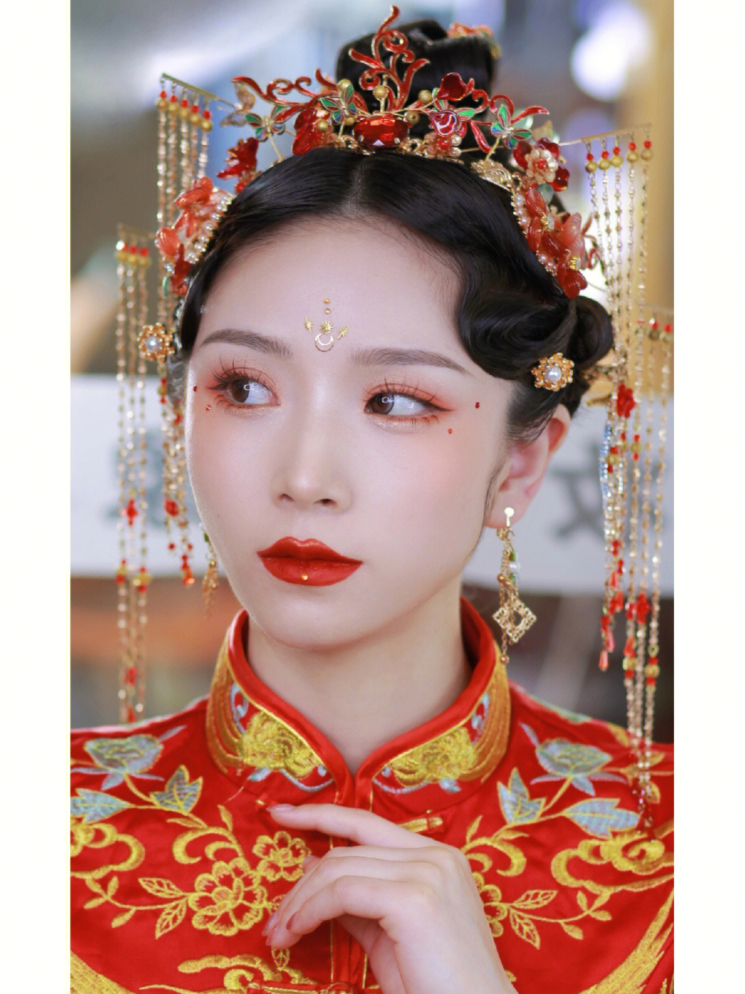 中式新娘试妆照秀禾妆容造型分享