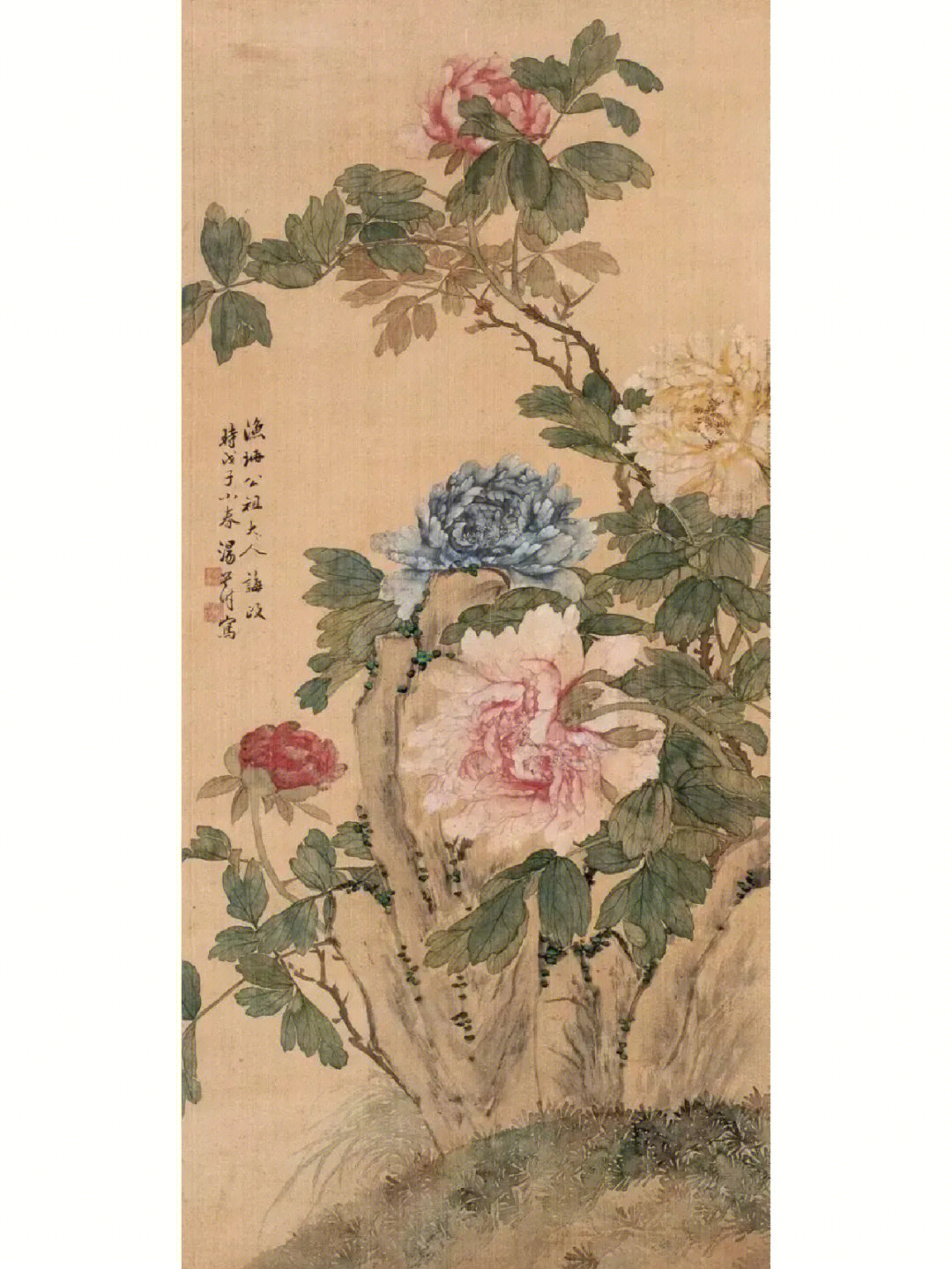 清代没骨花鸟画家图片