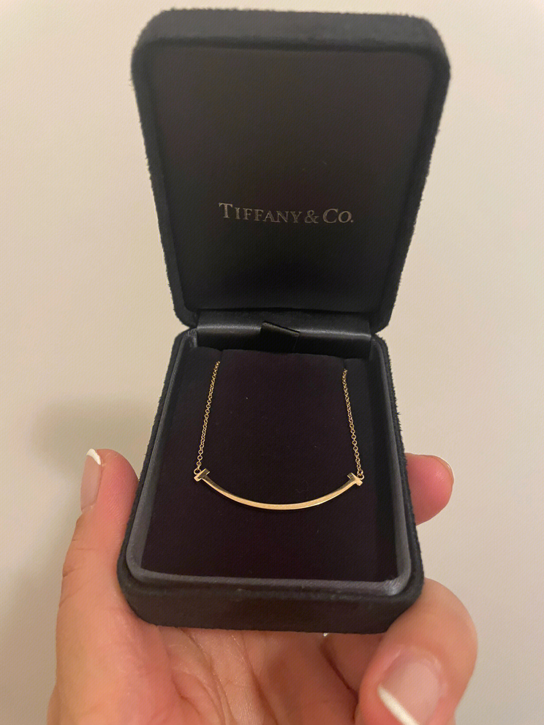 tiffany微笑项链玫瑰金小号