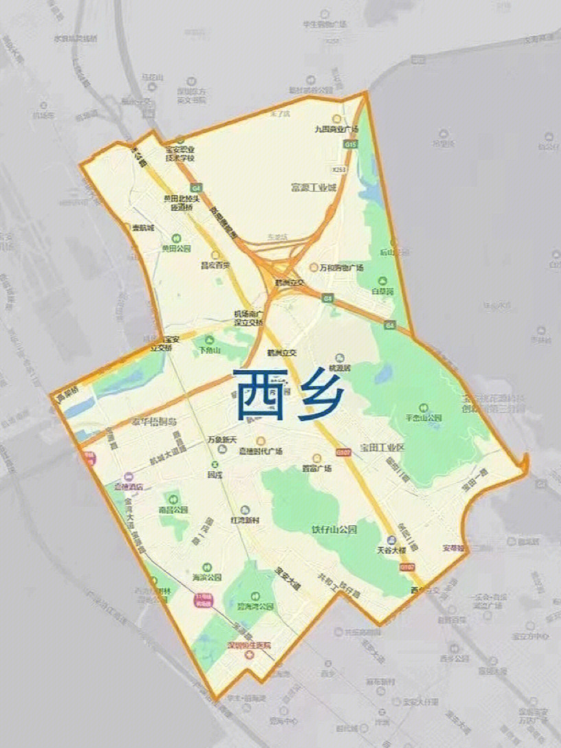 西乡街道行政区划图图片