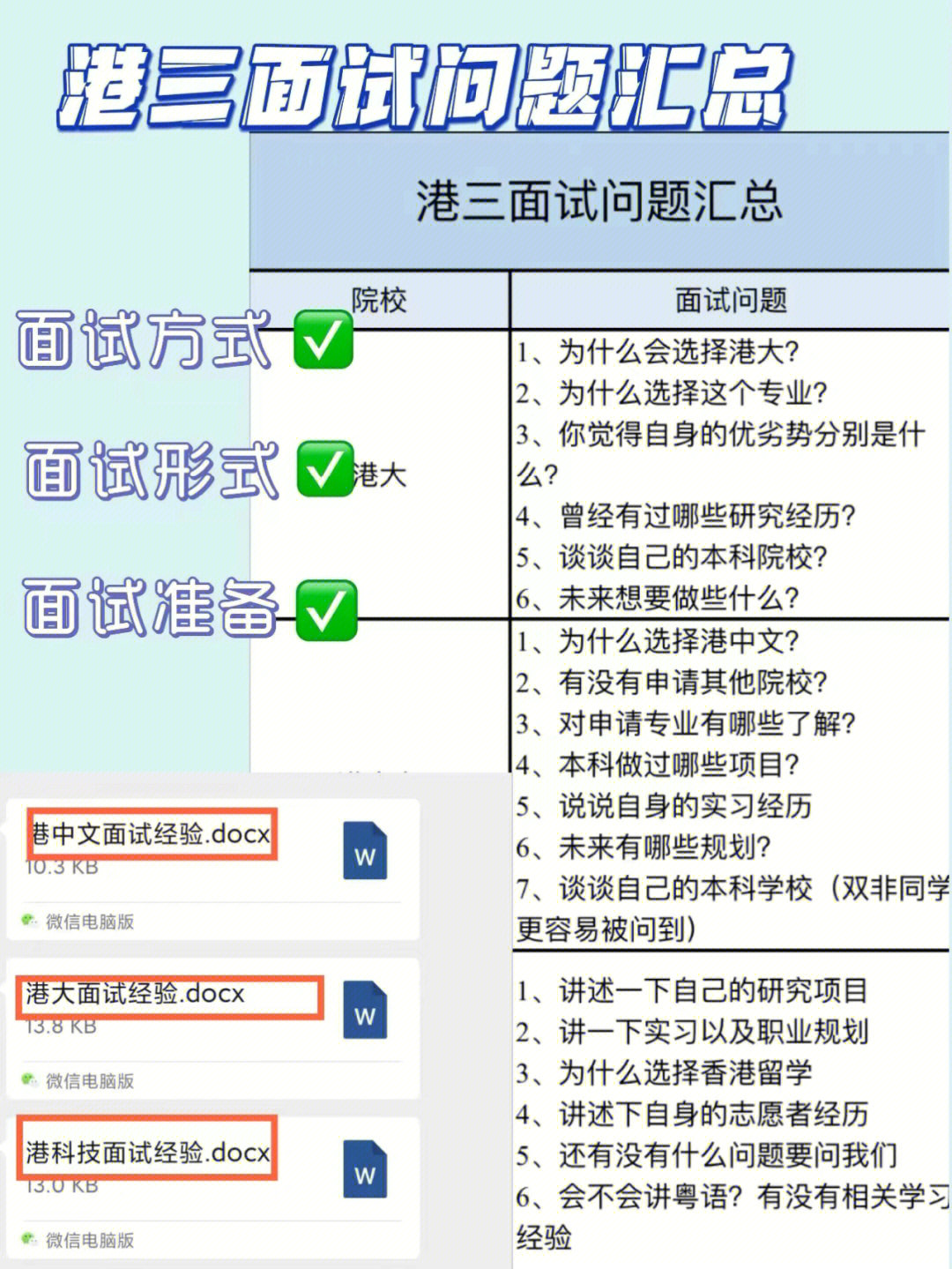 港三面试经验面试题目汇总申请季必看