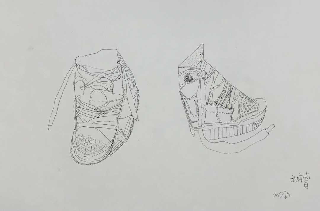儿童创意鞋子简笔画图片