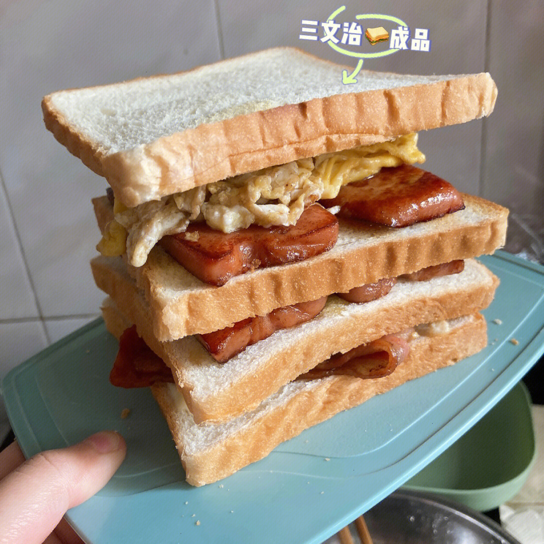 家常三明治的简单做法图片