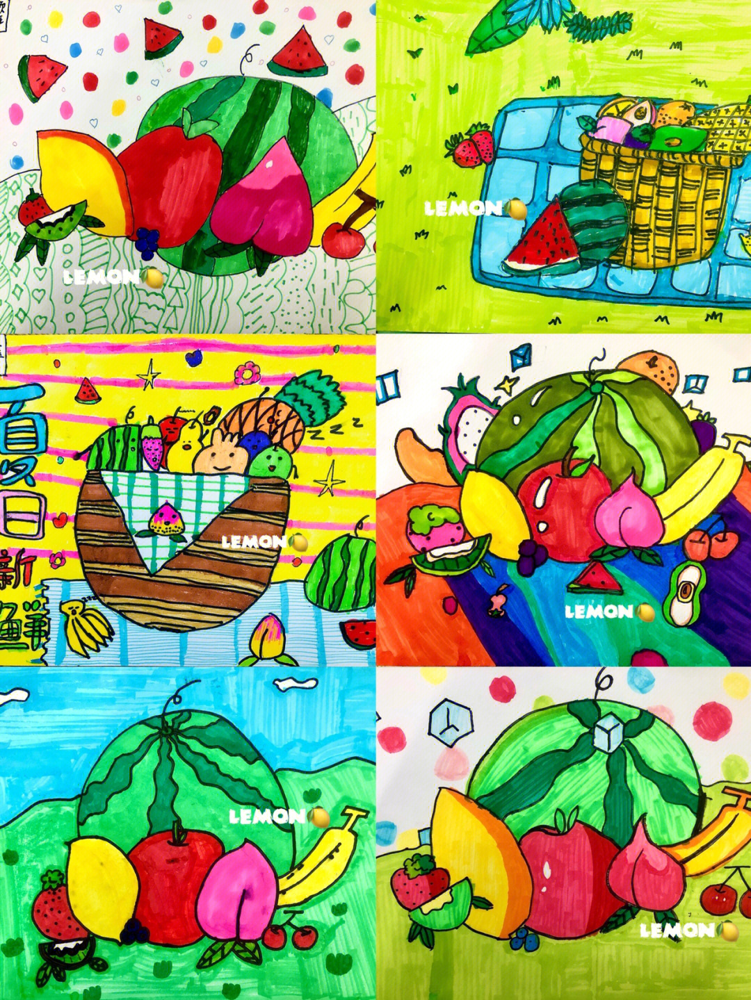 二年级水果画 作品图片