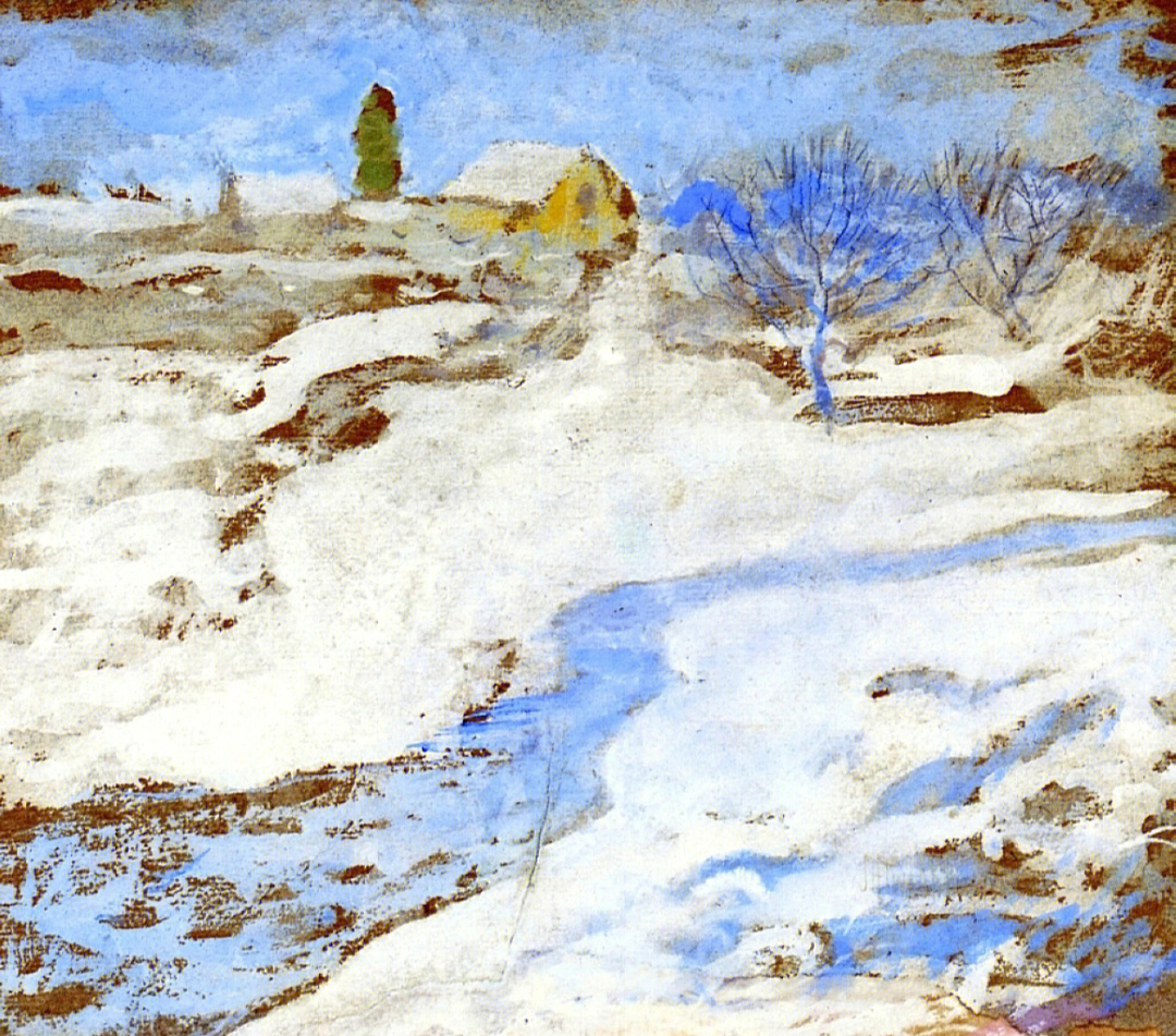 维尔多的雪景名画图片