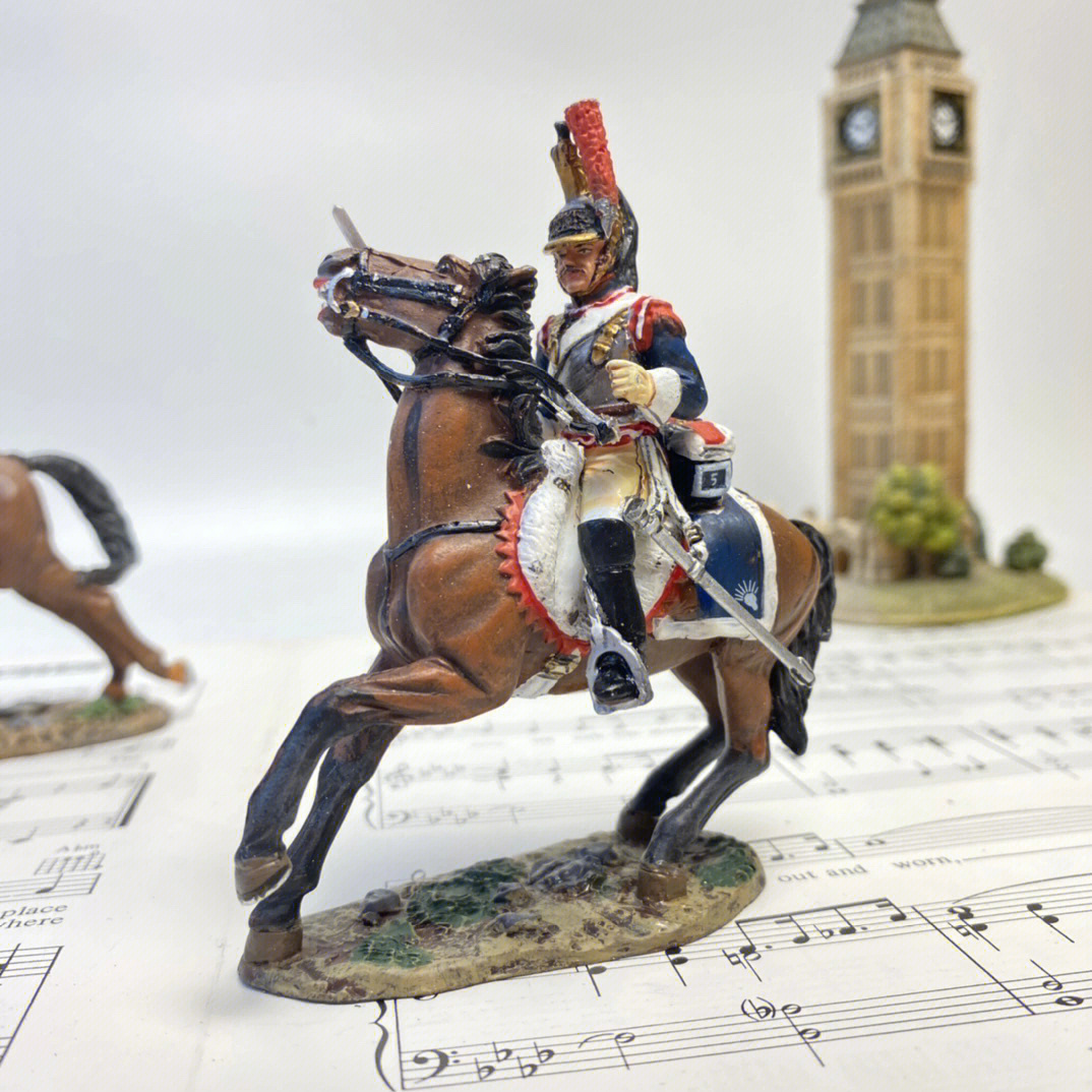 拿破仑战争锡制骑兵一组4个