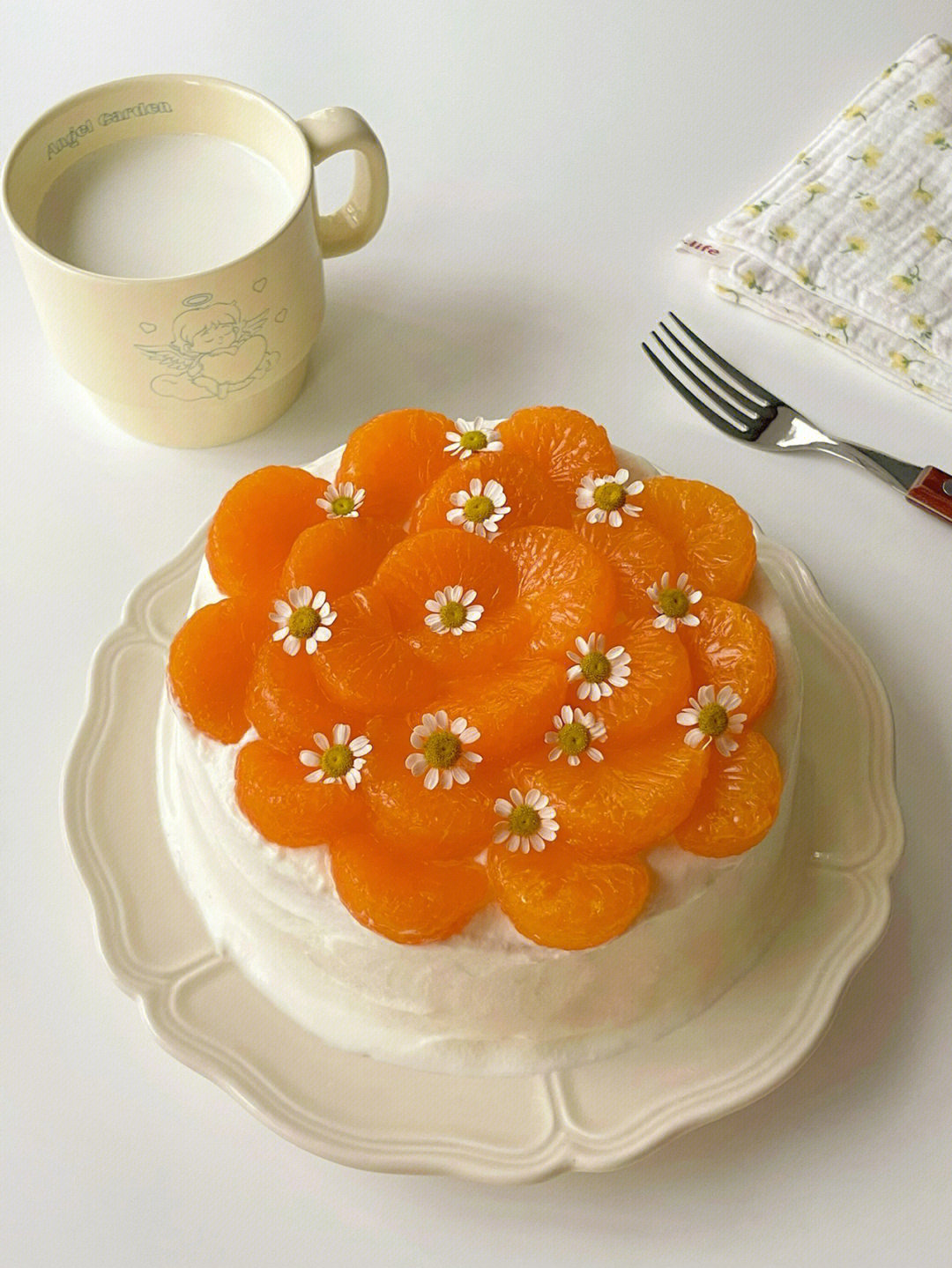柑橘栀子花蛋糕图片