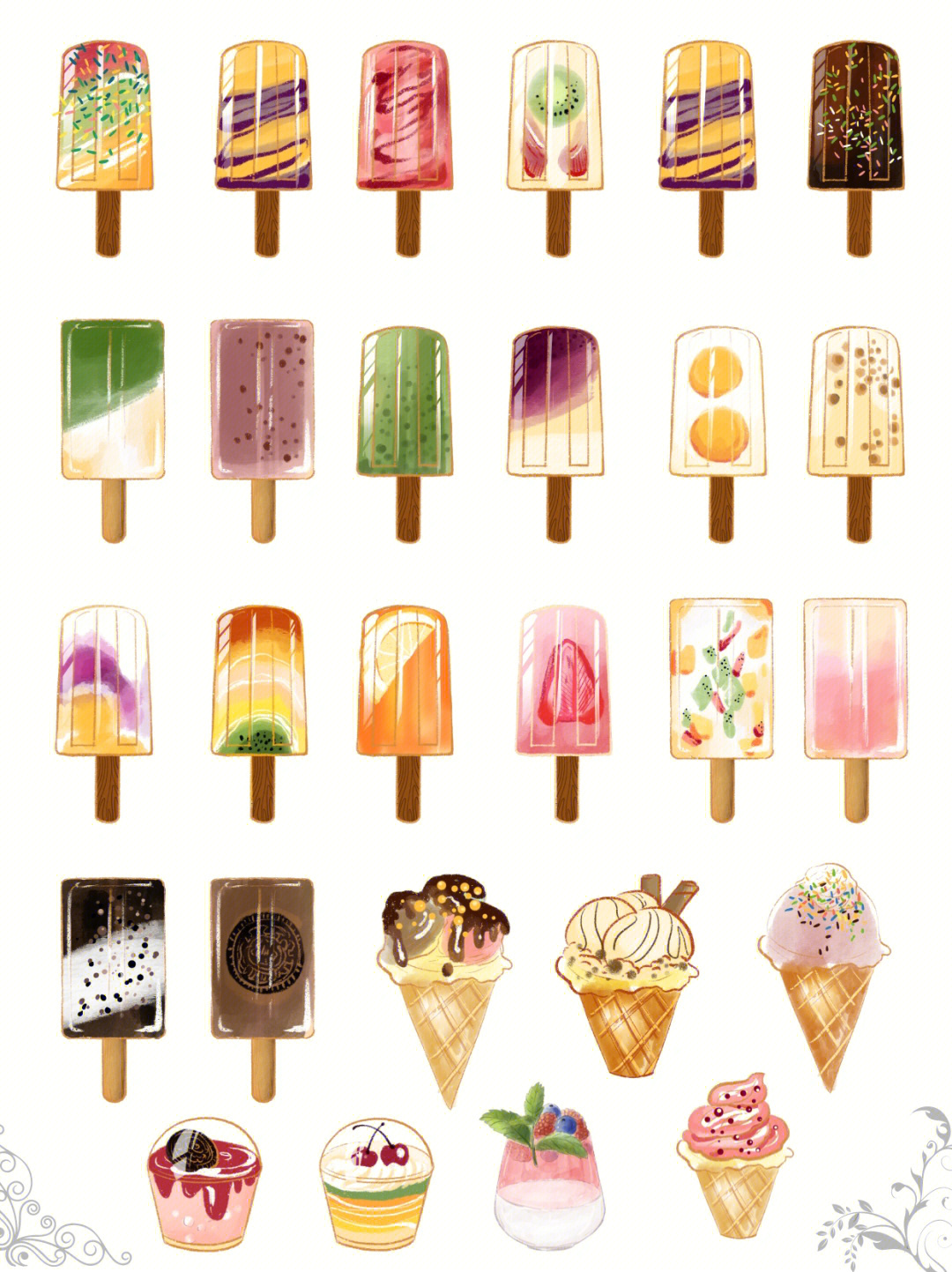 冰淇淋手帐排版图片