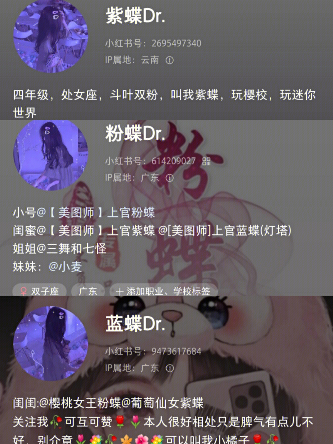 紫蝶dr@蓝蝶dr 谢谢你们陪伴我,我永远都是你们的左右