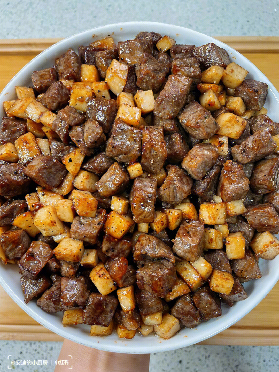 杏鲍菇牛肉粒的做法图片