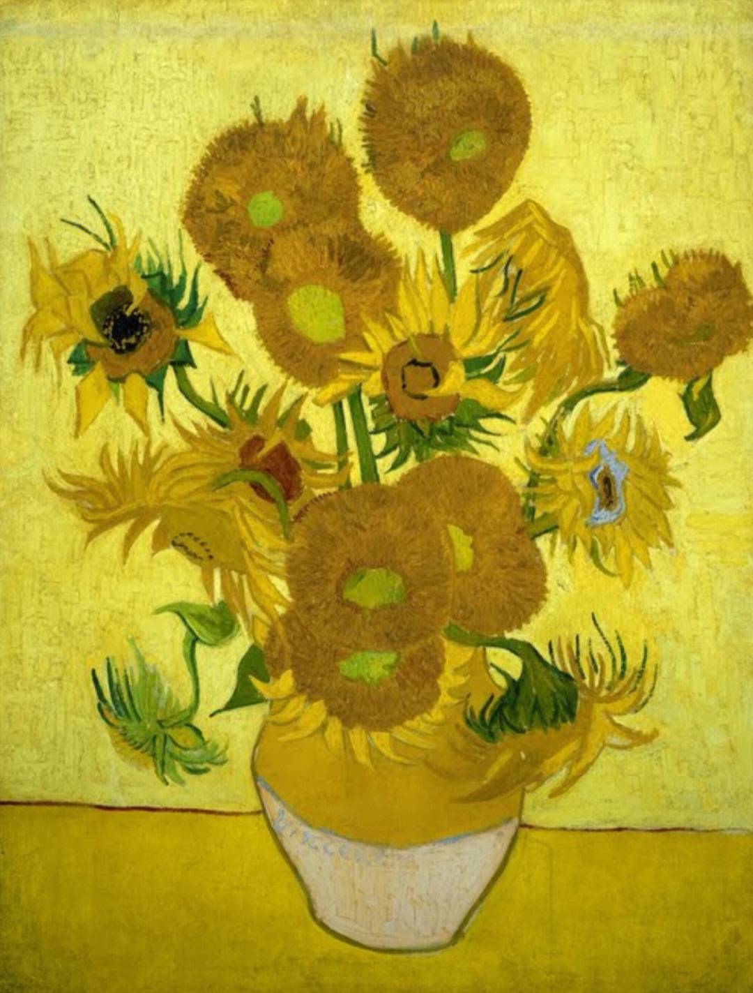 每日一画世界名画08sunflowers