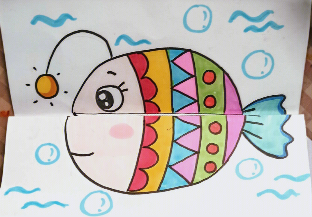 金鱼灯笼儿童画图片