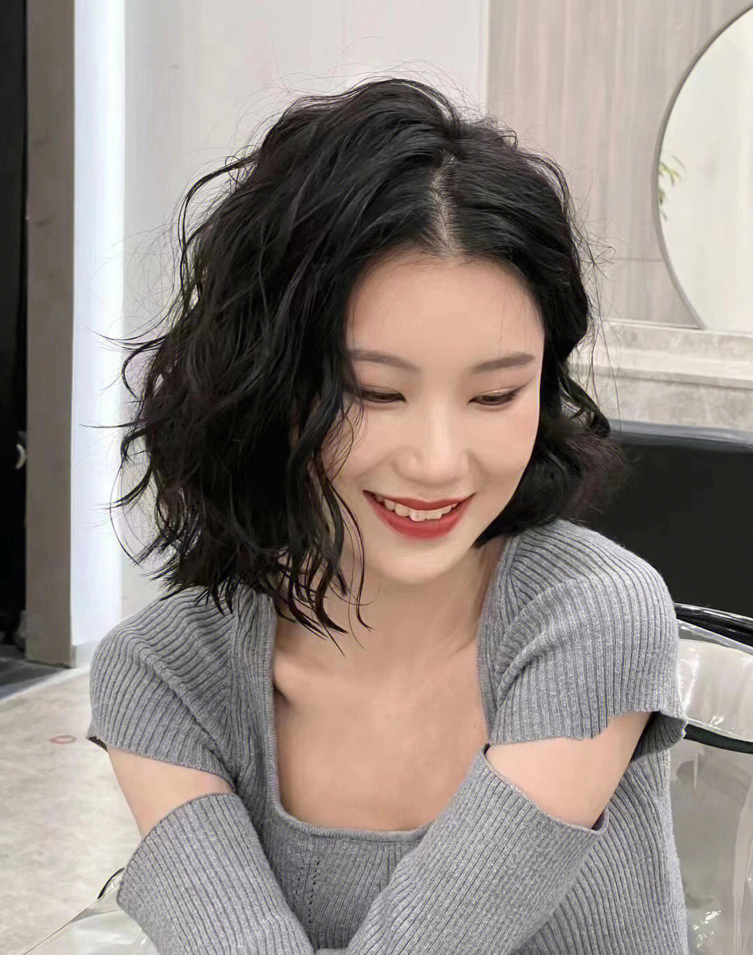 齐肩烫发发型 韩国图片