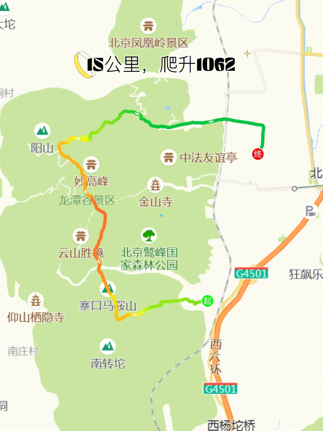 阳台山到妙峰山徒步图图片