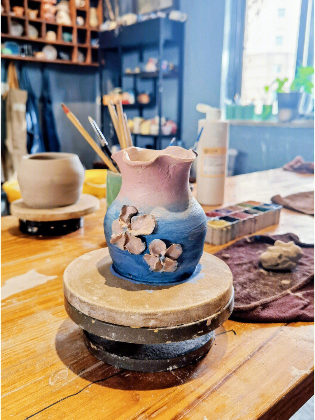 手工制作首秀陶瓷小花瓶