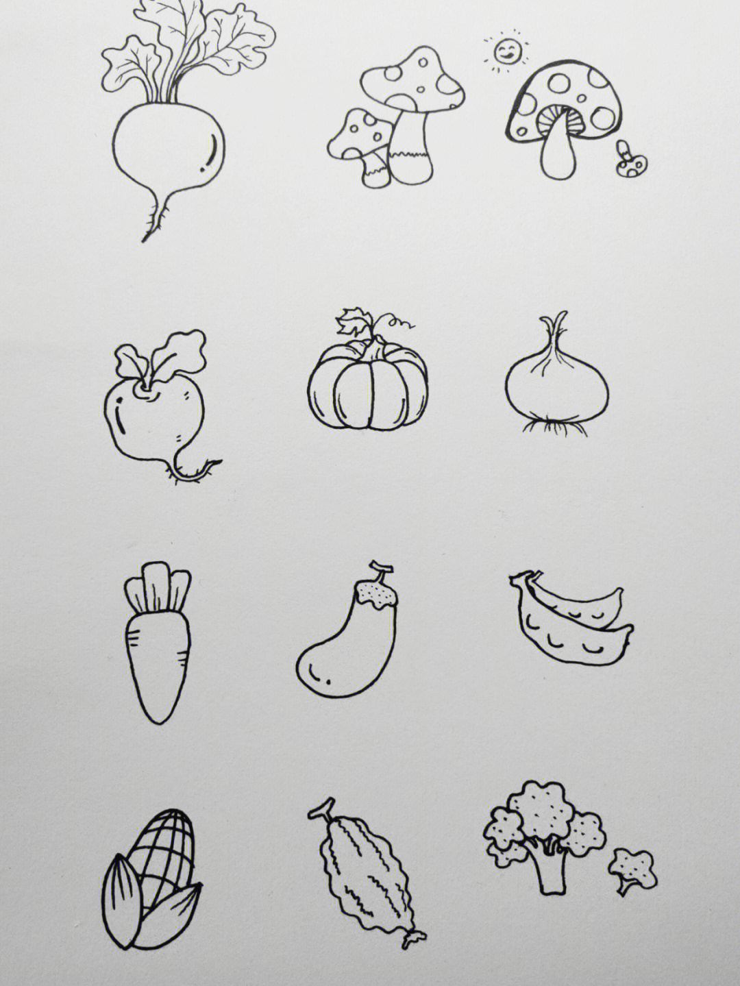 蔬菜简笔画组图图片