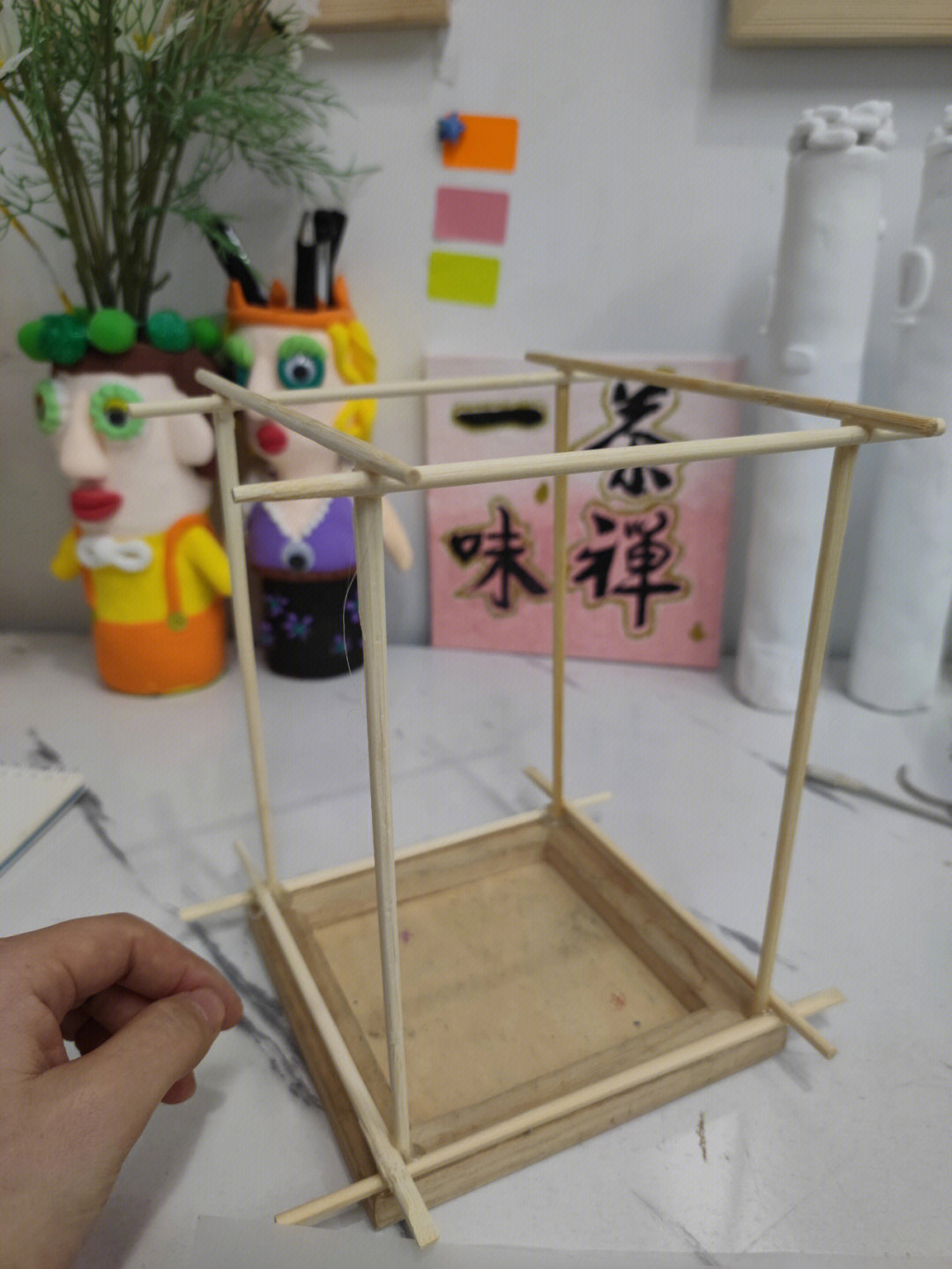 一次性筷子做秋千教程图片