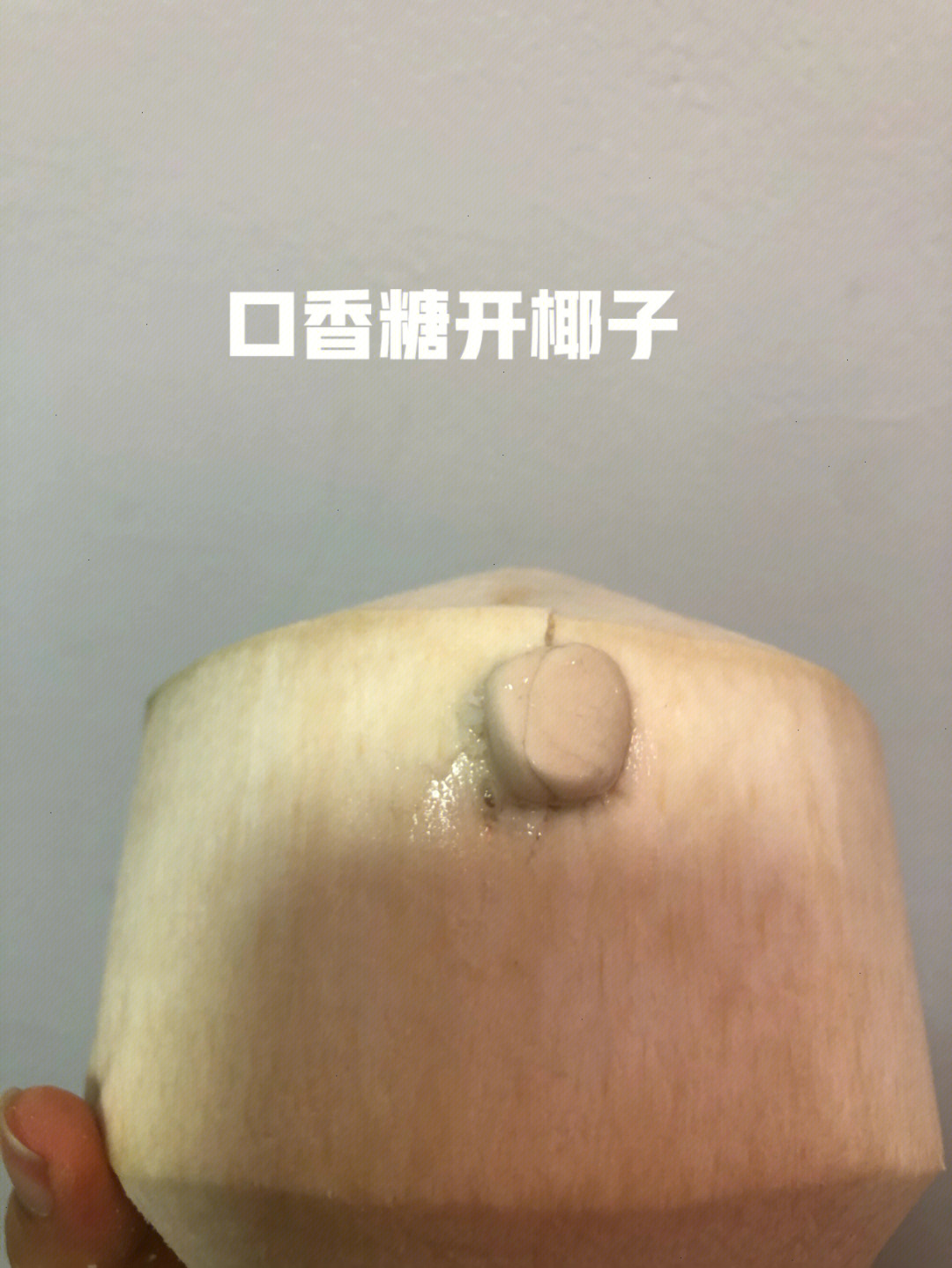 口香糖真的能开椰子