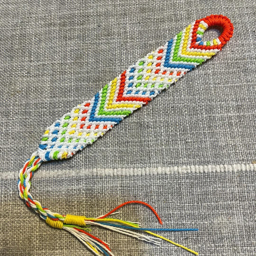 彩虹手绳编织方法图解图片