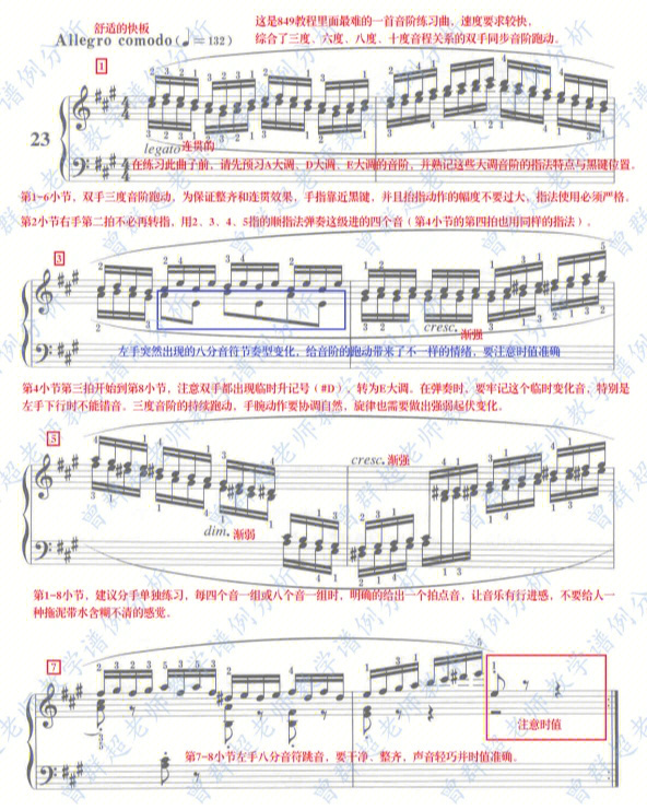 车尔尼740第23条图片