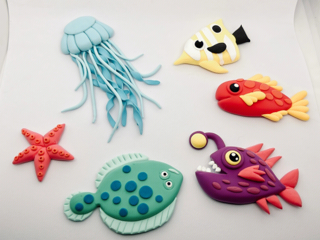 海洋动物粘土做法图片