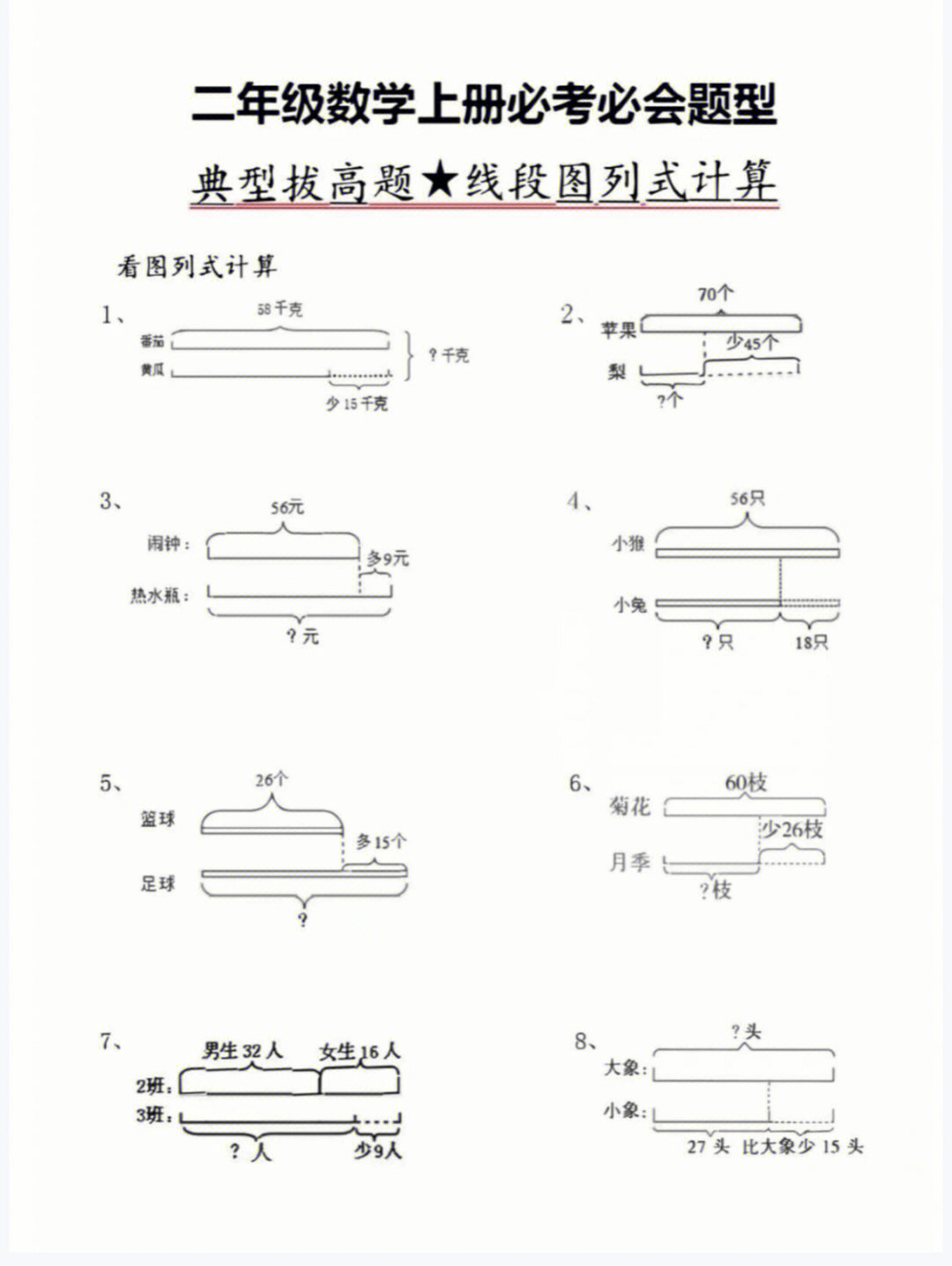 二年级画线段图的步骤图片