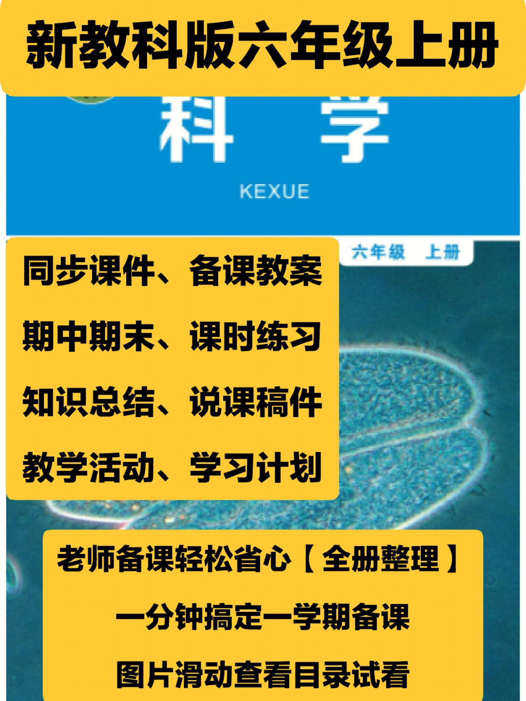 新教科版六年级科学上册同步课件教案