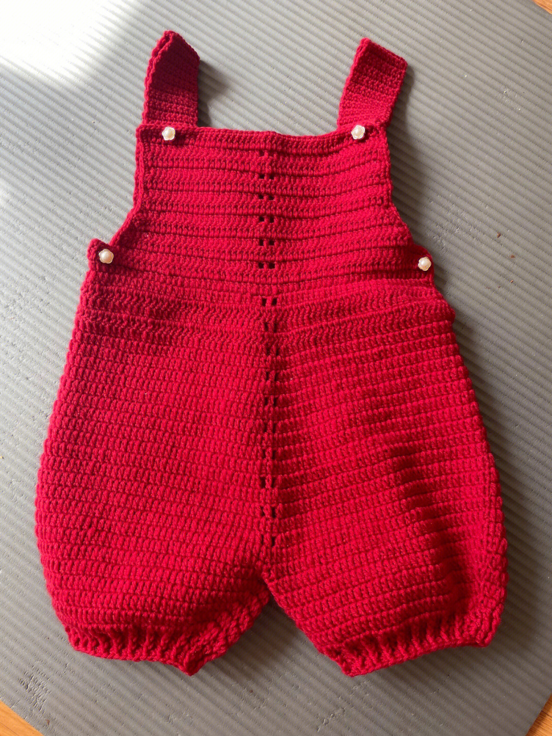 婴儿背带裤编织教程图片
