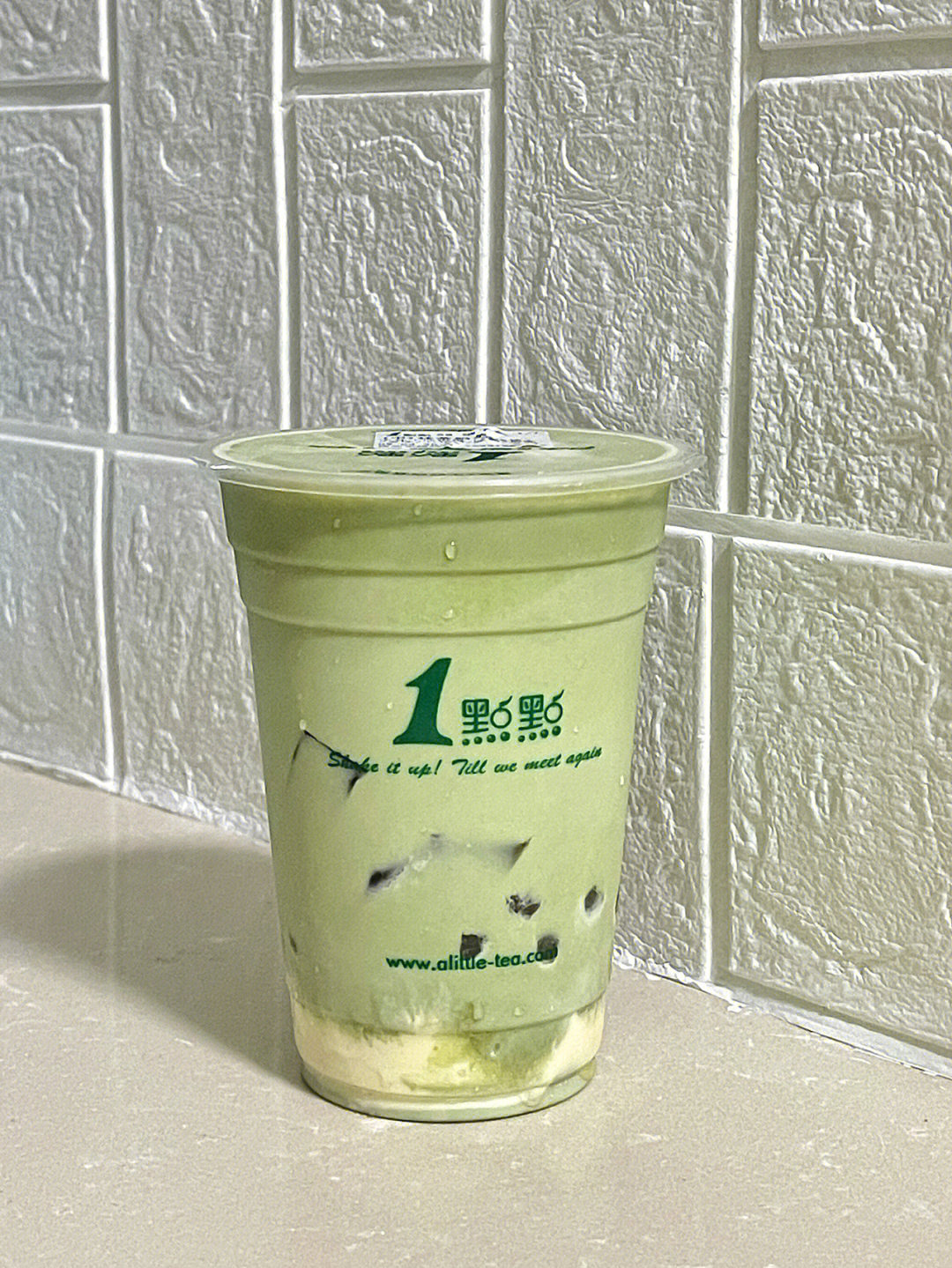 一点点的抹茶奶茶加冰激淋真的喝不腻