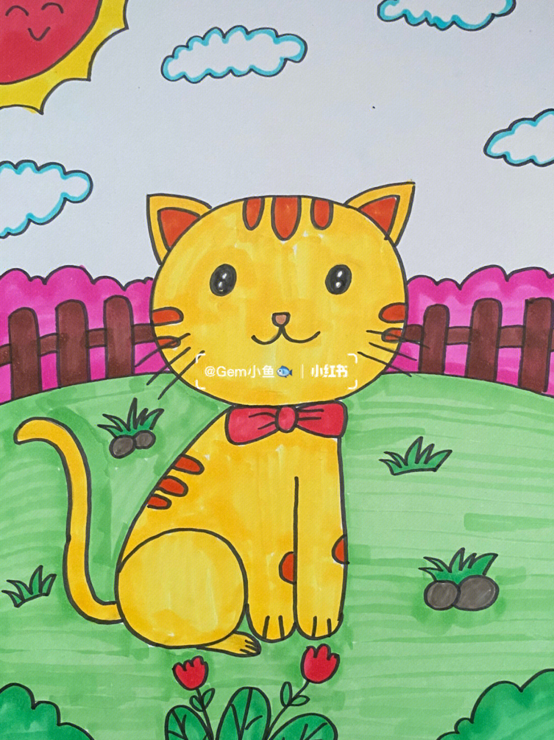 儿童画小猫咪大全可爱图片