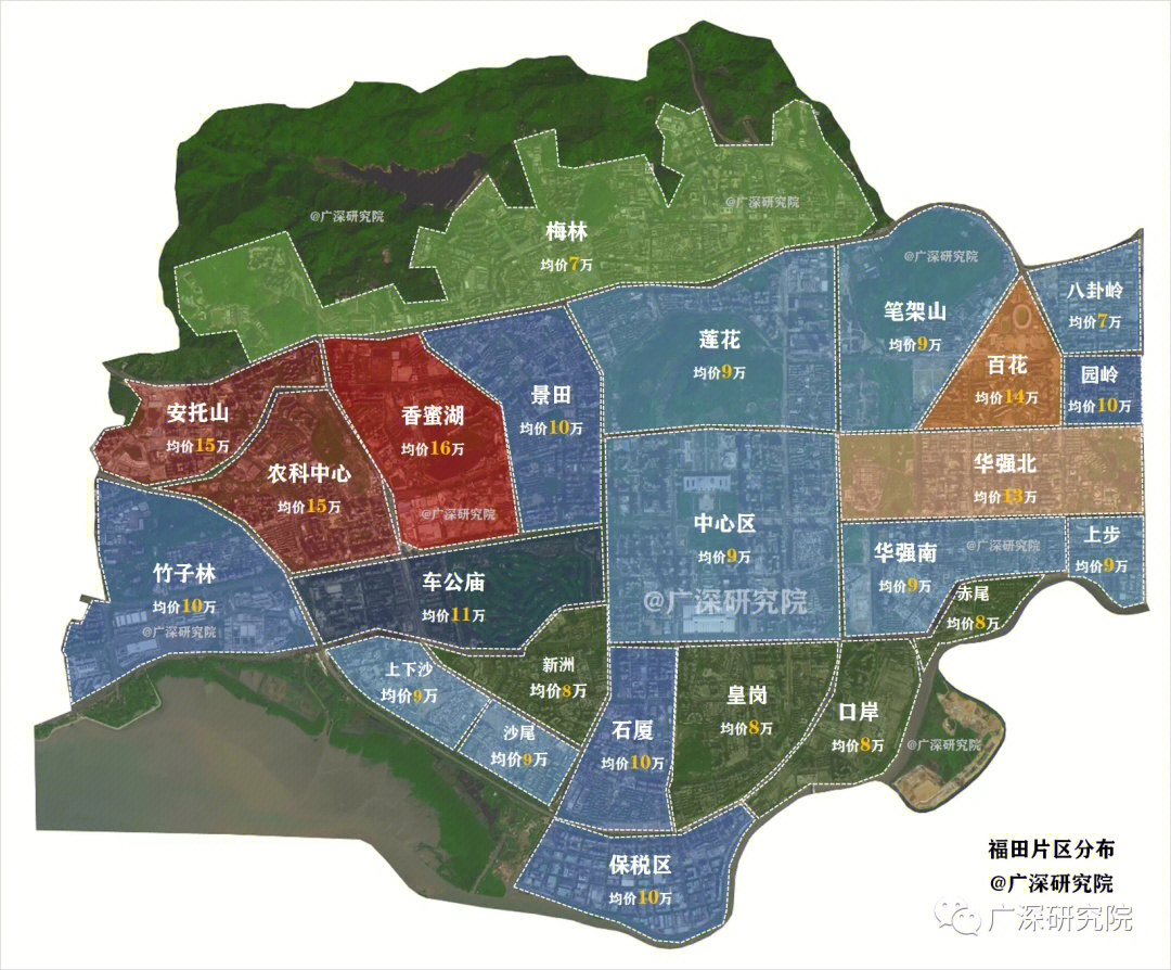 深圳全市片区分布最新价格
