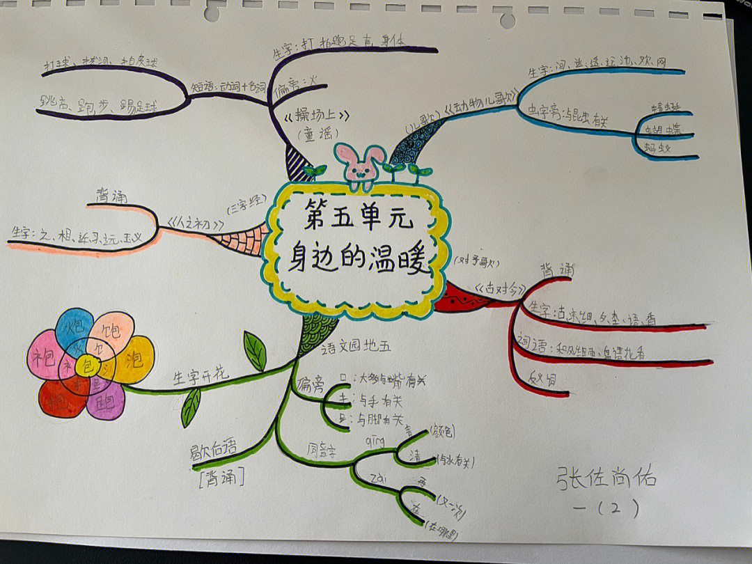 小学语文一年级下册第五单元思维导图