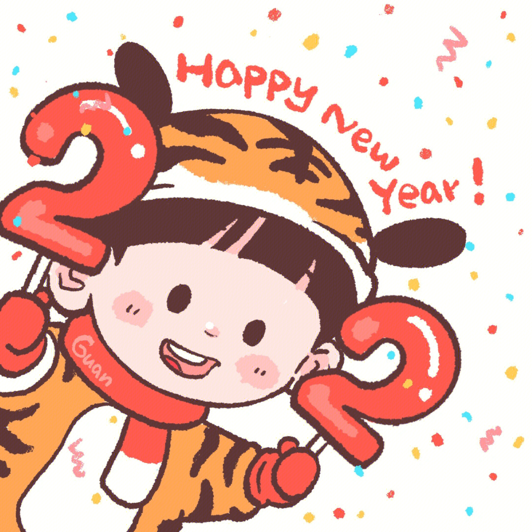 原创2022新年可爱头像朋友圈图