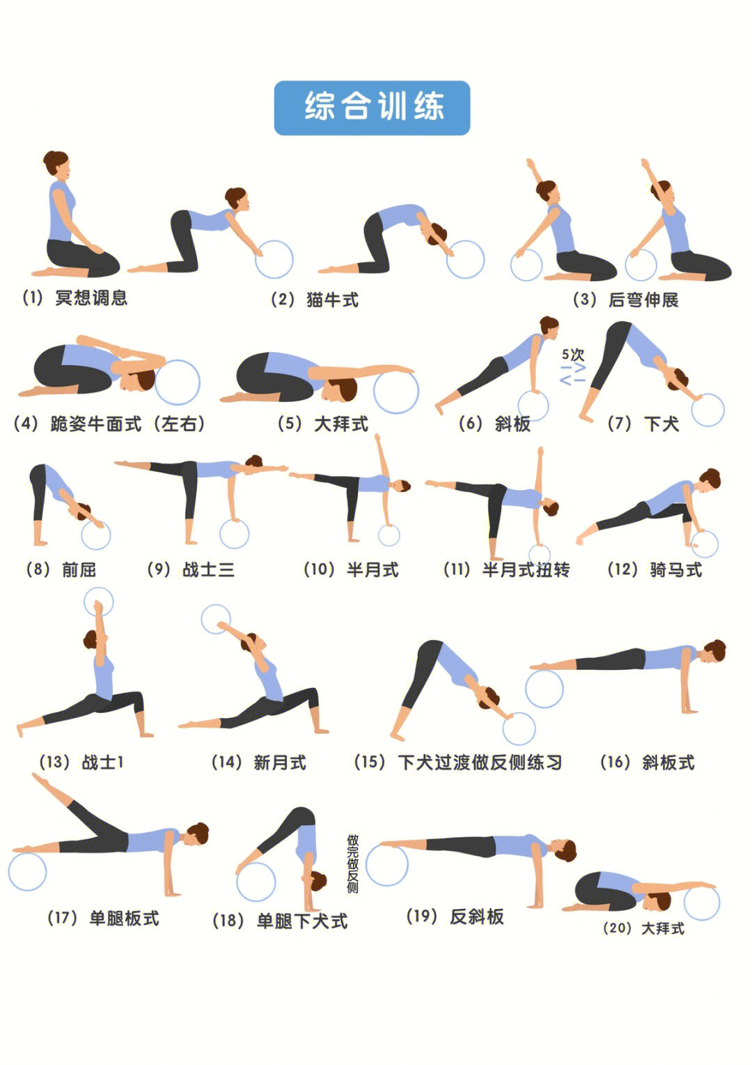 练瑜伽初学60分钟高清图片