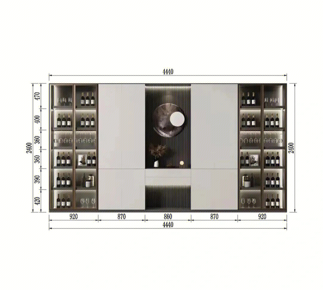 酒柜结构尺寸图解图片
