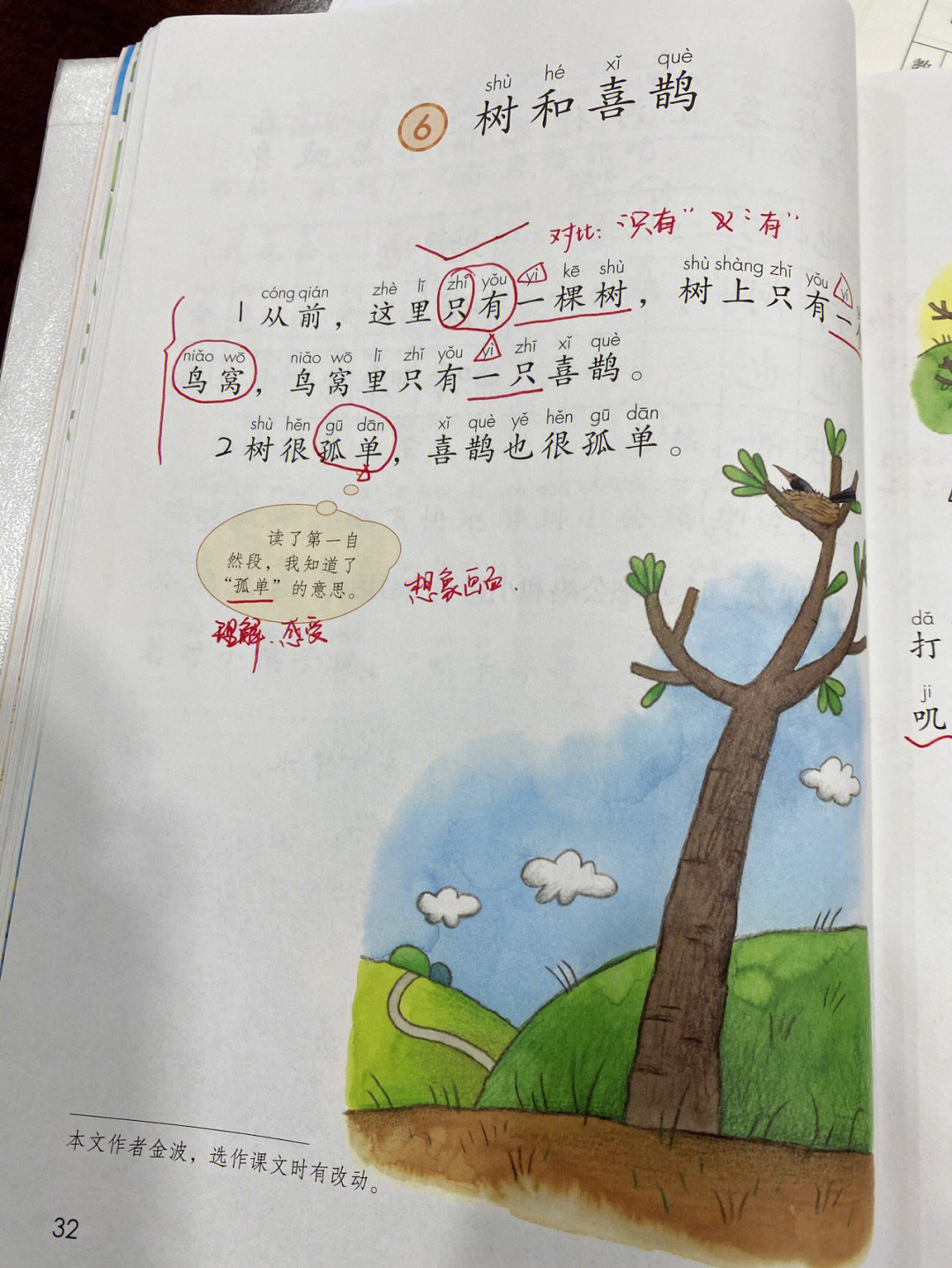 树和喜鹊课堂笔记图片图片