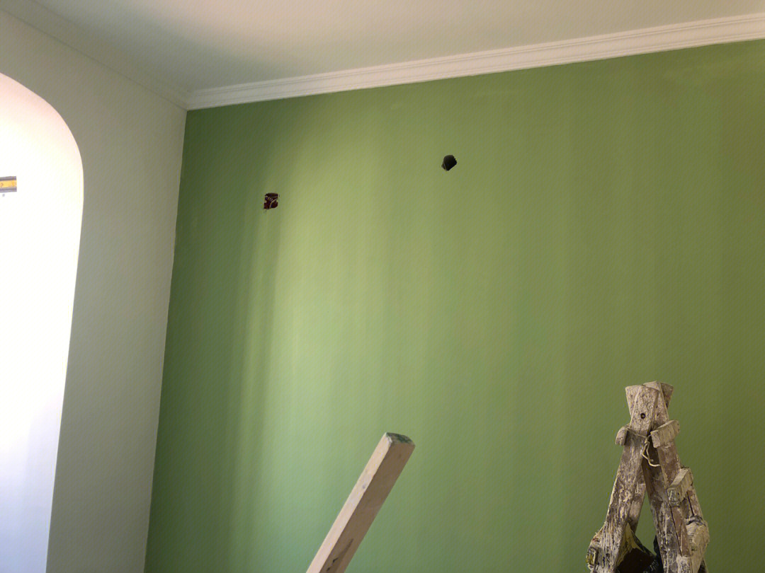 客厅浅绿色墙面效果图图片