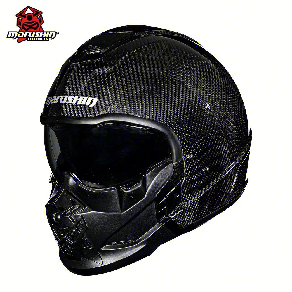 马鲁申marushin碳纤维复古摩托车头盔