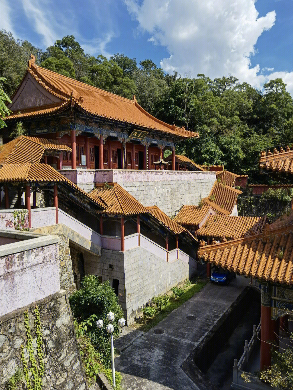 新会的仿古建筑寺庙紫云观