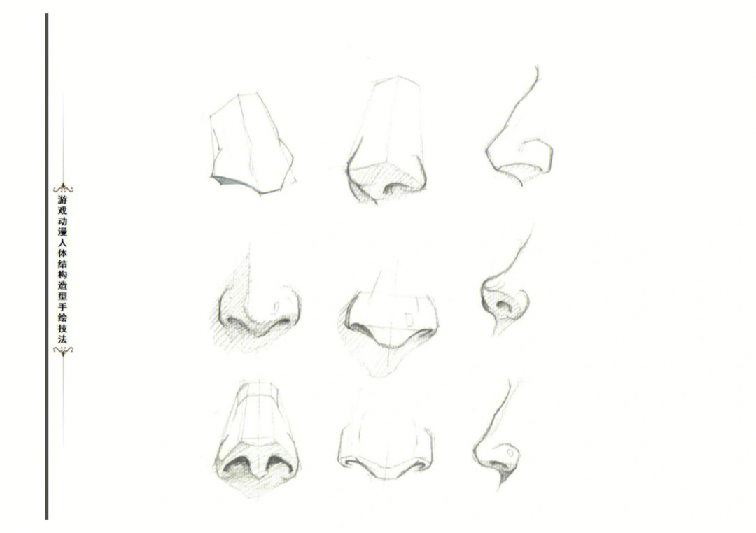 鼻子画法动漫正脸图片
