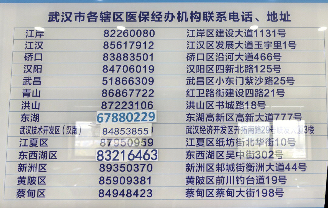武汉市医保局电话图片