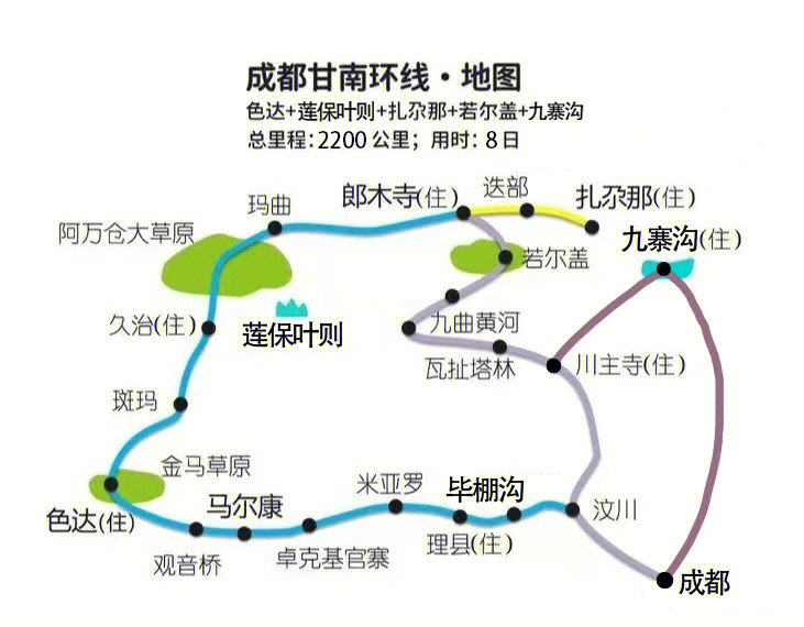 甘南小环线路线图图片