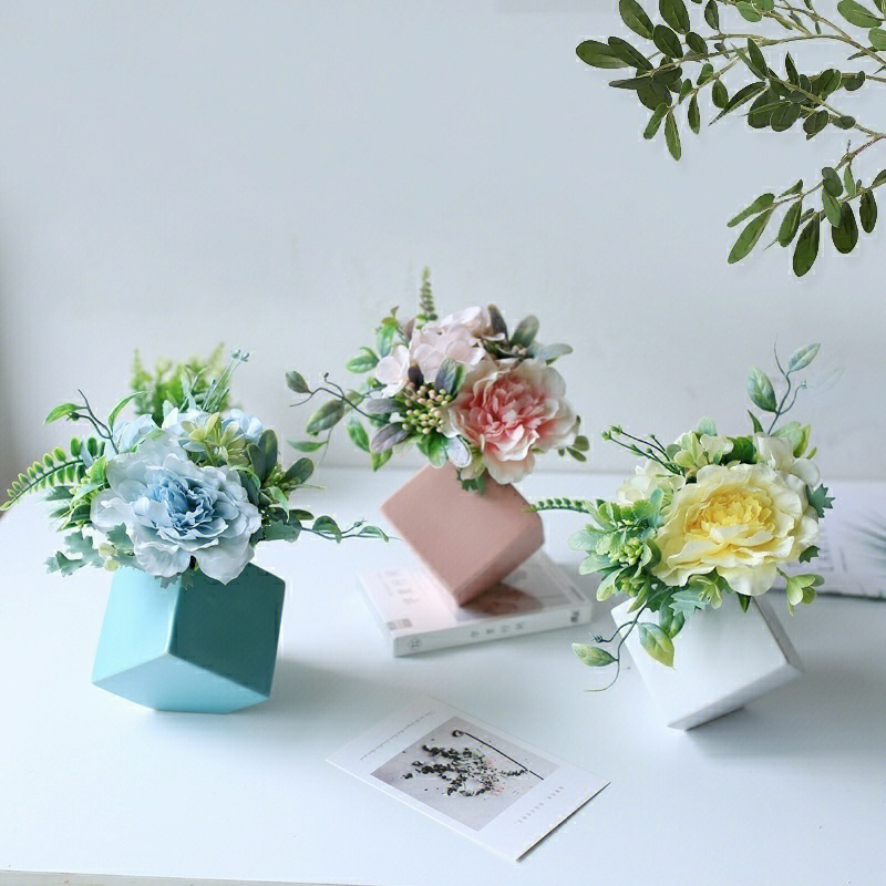 假花装饰仿真花束盆栽摆设客厅室内餐桌植物