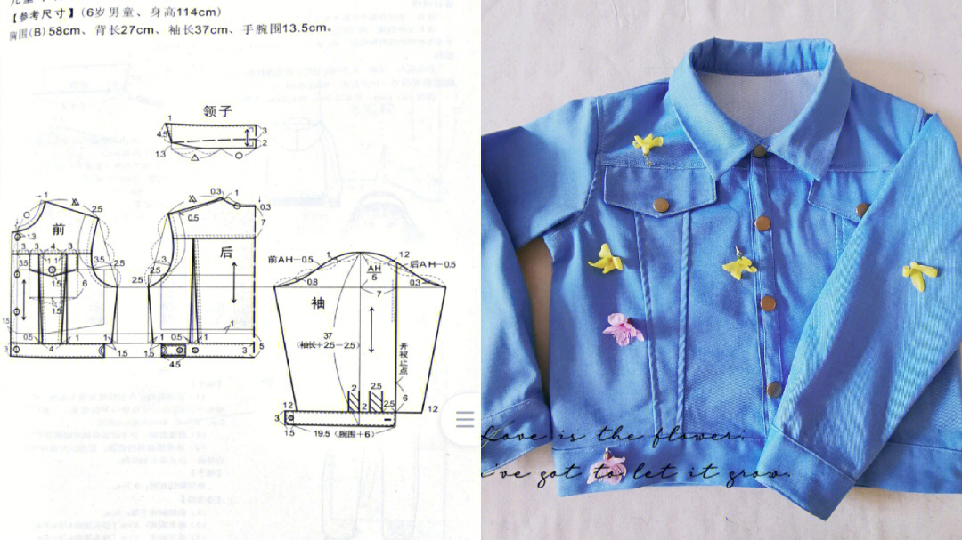 童装夹克的制版与裁剪图片